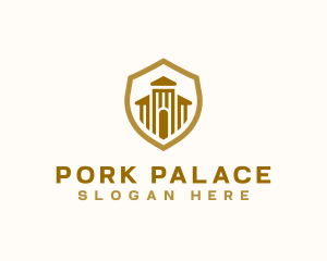 Castle Palace Gate Shield logo design