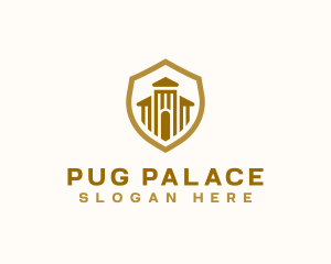 Castle Palace Gate Shield logo design