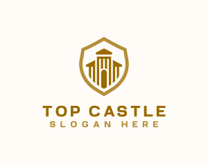 Castle Palace Gate Shield logo design