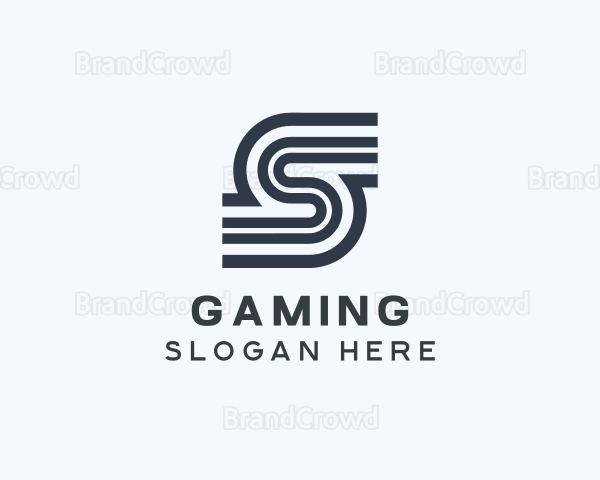 Modern Stripe Letter S Logo