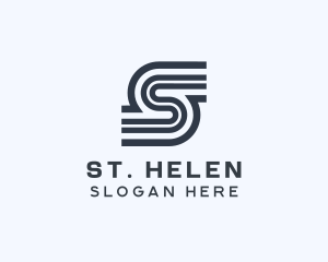 Modern Stripe Letter S logo design