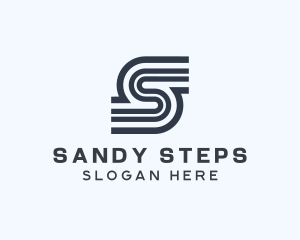 Modern Stripe Letter S logo design