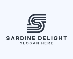 Modern Stripe Letter S logo design