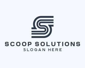 Modern Stripe Letter S logo design