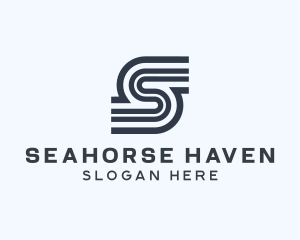 Modern Stripe Letter S logo design