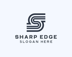 Modern Stripe Letter S logo design