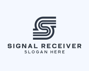 Modern Stripe Letter S logo design