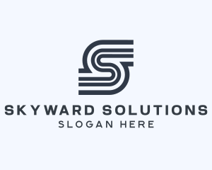 Modern Stripe Letter S logo design