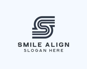 Modern Stripe Letter S logo design