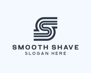 Modern Stripe Letter S logo design