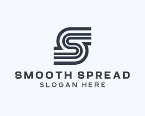 Modern Stripe Letter S logo design