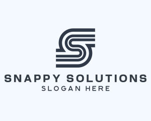 Modern Stripe Letter S logo design