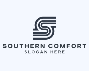 Modern Stripe Letter S logo design