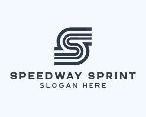 Modern Stripe Letter S logo design