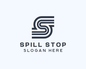 Modern Stripe Letter S logo design