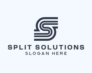 Modern Stripe Letter S logo design