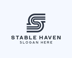 Modern Stripe Letter S logo design