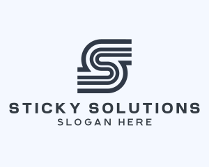 Modern Stripe Letter S logo design