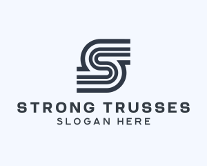 Modern Stripe Letter S logo design