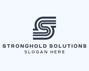 Modern Stripe Letter S logo design