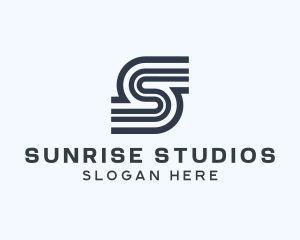 Modern Stripe Letter S logo design