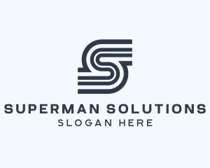 Modern Stripe Letter S logo design