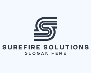 Modern Stripe Letter S logo design