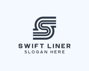 Modern Stripe Letter S logo design