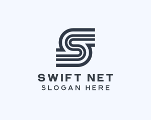 Modern Stripe Letter S logo design