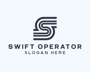 Modern Stripe Letter S logo design