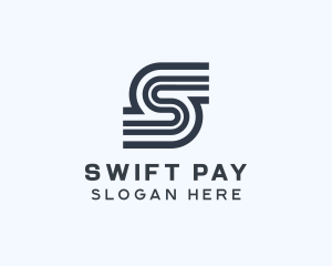 Modern Stripe Letter S logo design