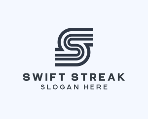 Modern Stripe Letter S logo design