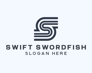 Modern Stripe Letter S logo design