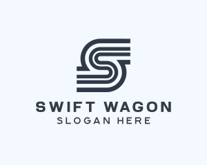 Modern Stripe Letter S logo design