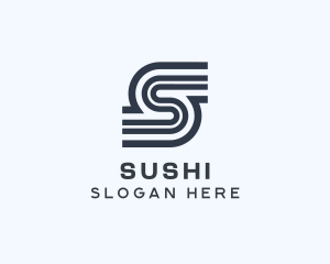 Modern Stripe Letter S logo design