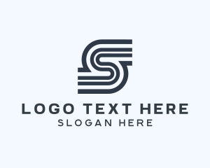 Corporate - Modern Stripe Letter S logo design