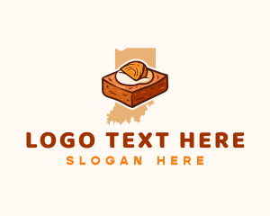 Map - Indiana Persimmon Pudding logo design