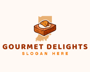 Indiana Persimmon Pudding logo design