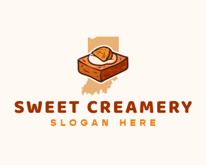 Indiana Persimmon Pudding logo design