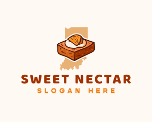 Indiana Persimmon Pudding logo design