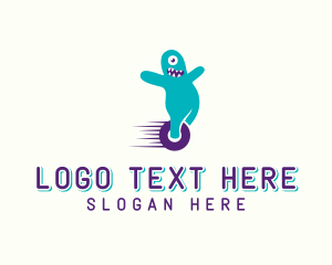 Funny - Monster Wheel Toy logo design