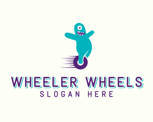 Monster Wheel Toy logo design