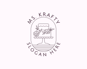 Floral Wedding Cake Logo