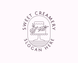 Floral Wedding Cake logo design