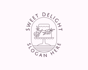 Floral Wedding Cake logo design