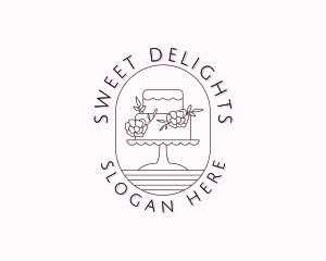 Floral Wedding Cake logo design