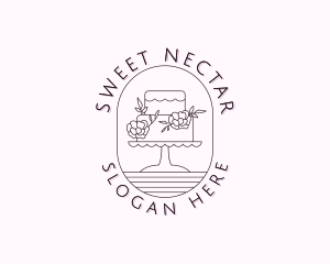 Floral Wedding Cake logo design