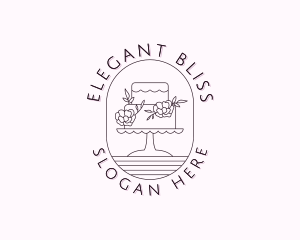 Wedding - Floral Wedding Cake logo design