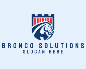 Bronco - Bronco Horse Shield logo design