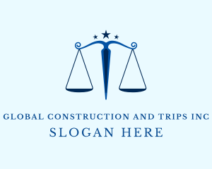 Court House - Blue Legal Law Firm logo design